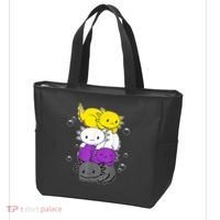 Kawaii Axolotl Pile Nonbinary Flag LGBTQ Tote Bag thumb 3