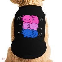 Kawaii Axolotl Pile Bisexual Pride Flag Bi LGBTQ  Doggie Tank thumb 0