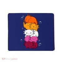 Kawaii Axolotl Pile Lesbian Pride Flag LGBTQ Mousepad thumb 0