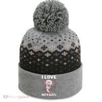 Kawaii Axolotl Pun Funny I Love Math Alotl Math The Baniff Cuffed Pom Beanie thumb 0