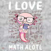 Kawaii Axolotl Pun Funny I Love Math Alotl Math The Baniff Cuffed Pom Beanie thumb 2