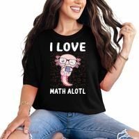 Kawaii Axolotl Pun Funny I Love Math Alotl Math Comfort Colors T-Shirt thumb 0