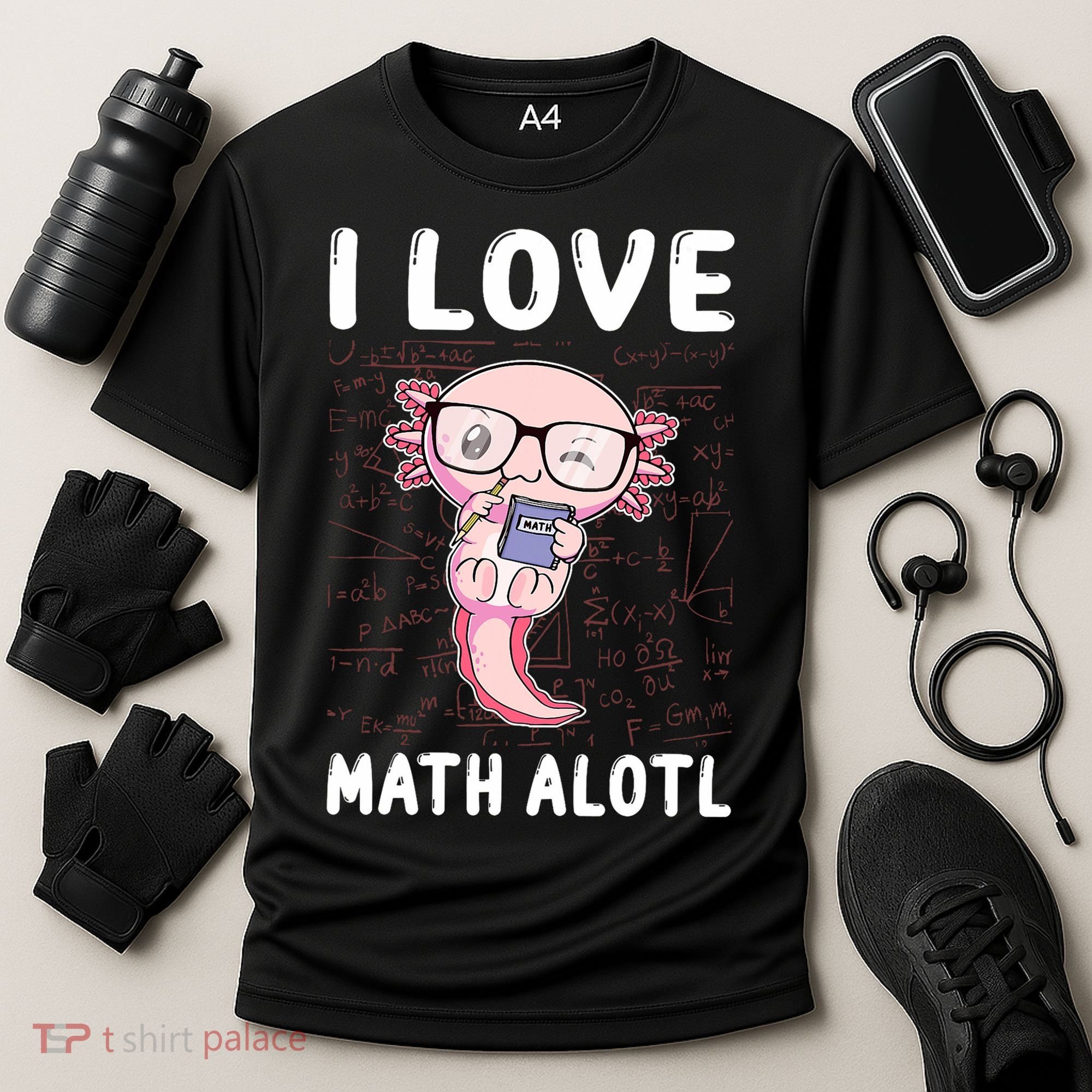 Kawaii Axolotl Pun Funny I Love Math Alotl Math Cooling Performance Crew T-Shirt