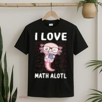 Kawaii Axolotl Pun Funny I Love Math Alotl Math T-Shirt thumb 2