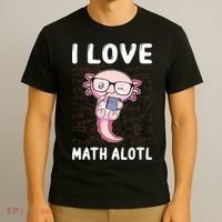 Kawaii Axolotl Pun Funny I Love Math Alotl Math T-Shirt thumb 3