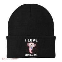 Kawaii Axolotl Pun Funny I Love Math Alotl Math Beanie thumb 0