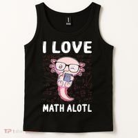 Kawaii Axolotl Pun Funny I Love Math Alotl Math Tank Top thumb 2