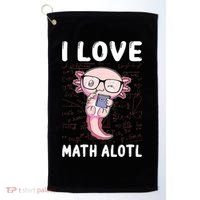 Kawaii Axolotl Pun Funny I Love Math Alotl Math Golf Towel thumb 0