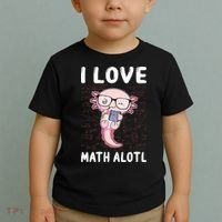 Kawaii Axolotl Pun Funny I Love Math Alotl Math Toddler T-Shirt thumb 2