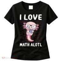 Kawaii Axolotl Pun Funny I Love Math Alotl Math Women's T-Shirt thumb 0