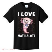 Kawaii Axolotl Pun Funny I Love Math Alotl Math Kids T-Shirt thumb 0