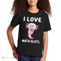 Kawaii Axolotl Pun Funny I Love Math Alotl Math Kids T-Shirt thumb 2