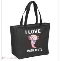Kawaii Axolotl Pun Funny I Love Math Alotl Math Tote Bag thumb 2