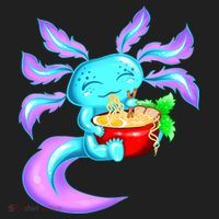 Kawaii Axolotl Ramen Cute Miracle Amphibian Women's Sweatshirt thumb 2
