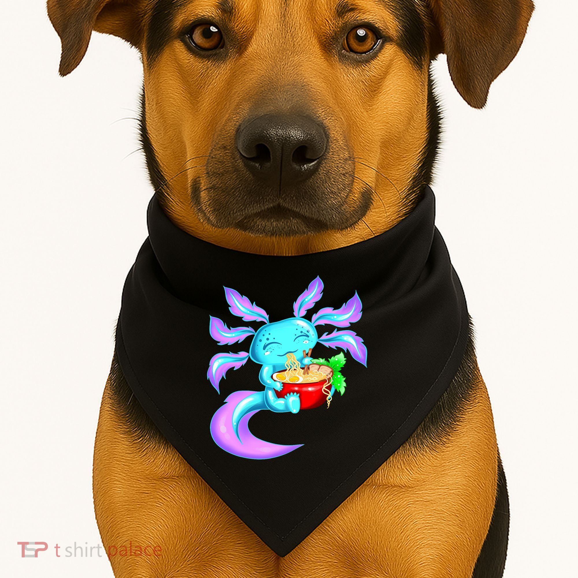 Kawaii Axolotl Ramen Cute Miracle Amphibian USA-Made Doggie Bandana