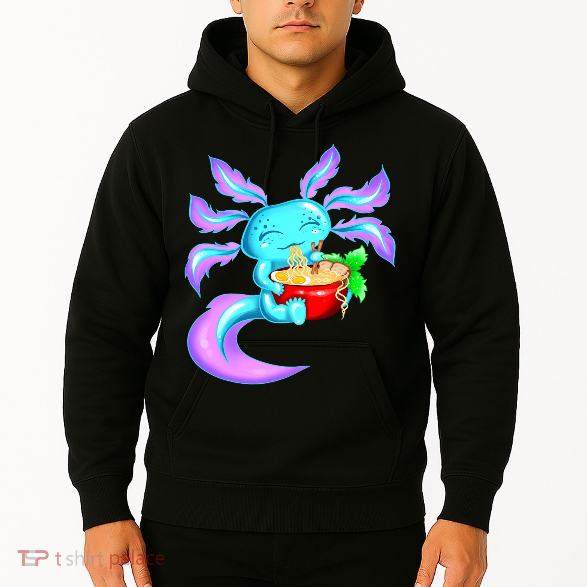 Kawaii Axolotl Ramen Cute Miracle Amphibian Hoodie