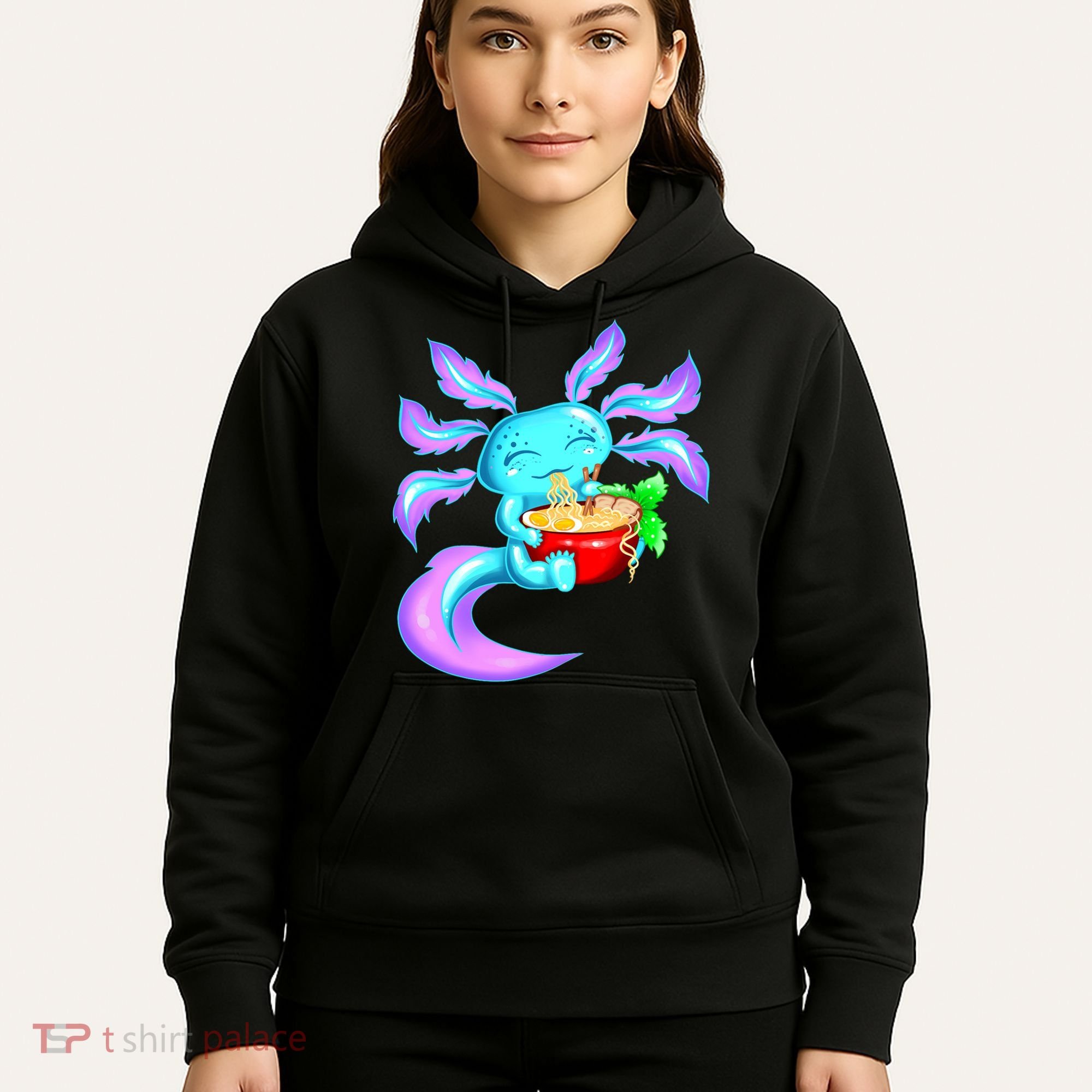 Kawaii Axolotl Ramen Cute Miracle Amphibian Hoodie