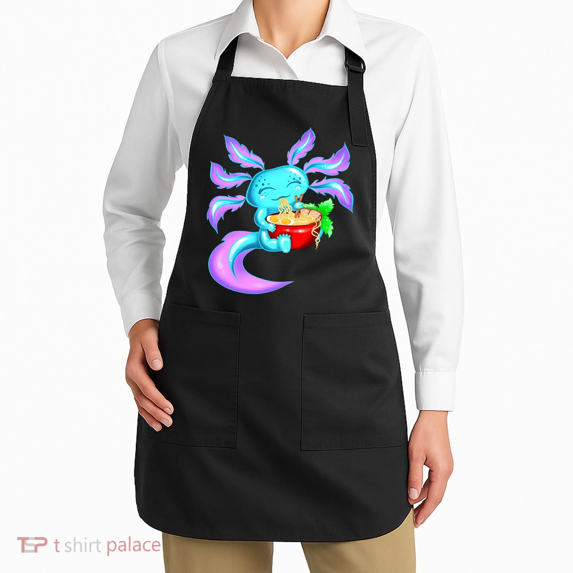 Kawaii Axolotl Ramen Cute Miracle Amphibian Apron