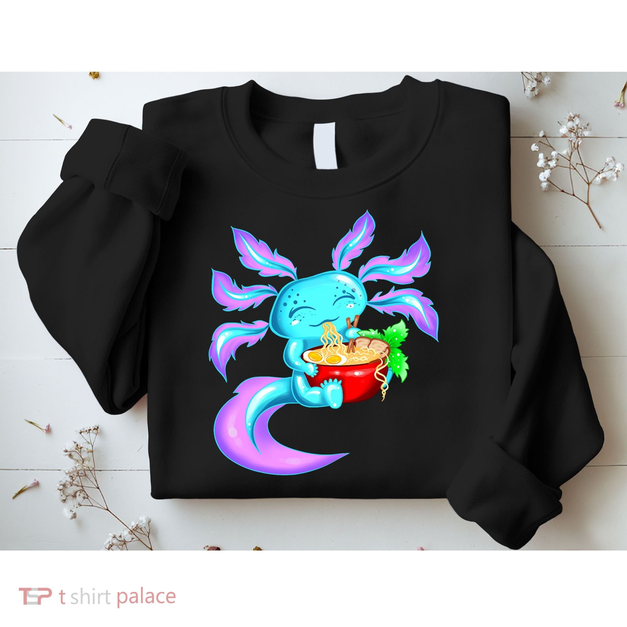 Kawaii Axolotl Ramen Cute Miracle Amphibian Sweatshirt