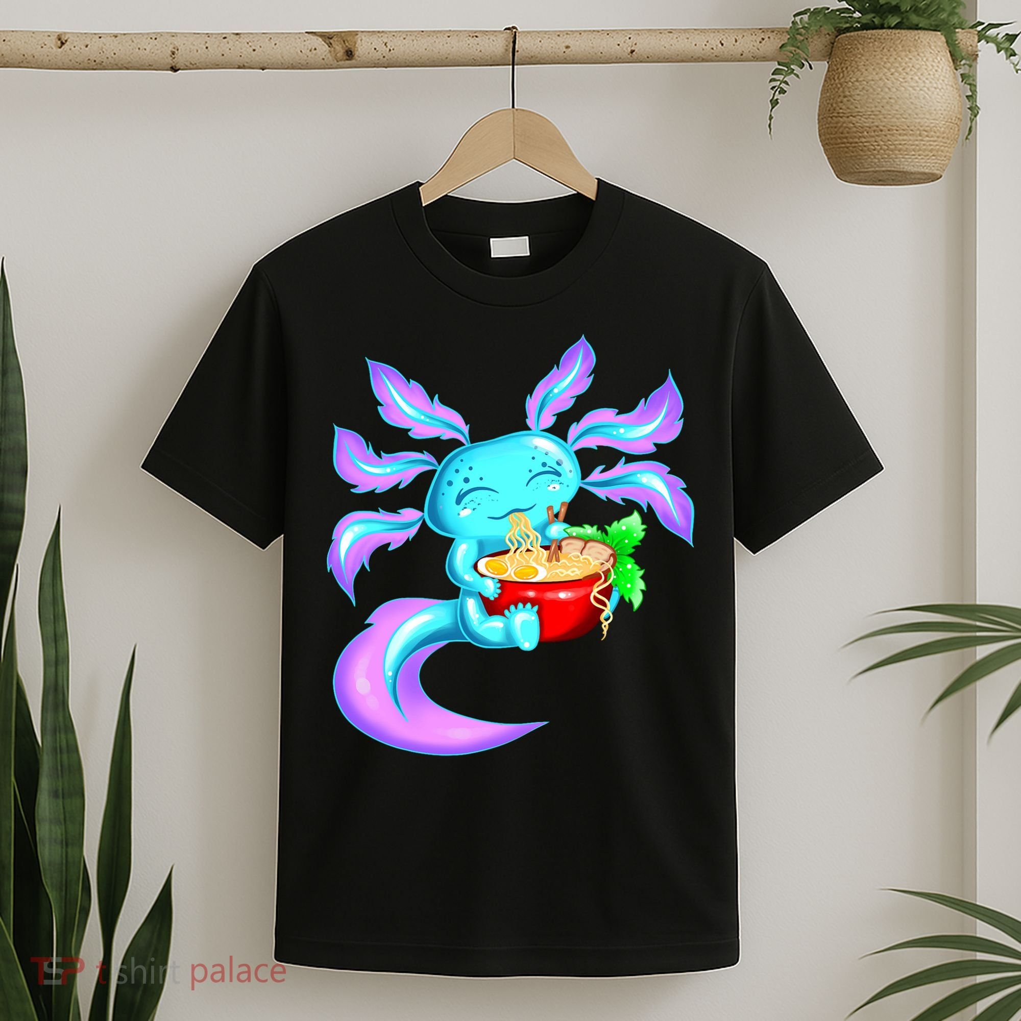 Kawaii Axolotl Ramen Cute Miracle Amphibian T-Shirt