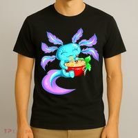 Kawaii Axolotl Ramen Cute Miracle Amphibian T-Shirt thumb 3