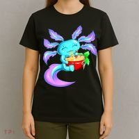 Kawaii Axolotl Ramen Cute Miracle Amphibian T-Shirt thumb 4