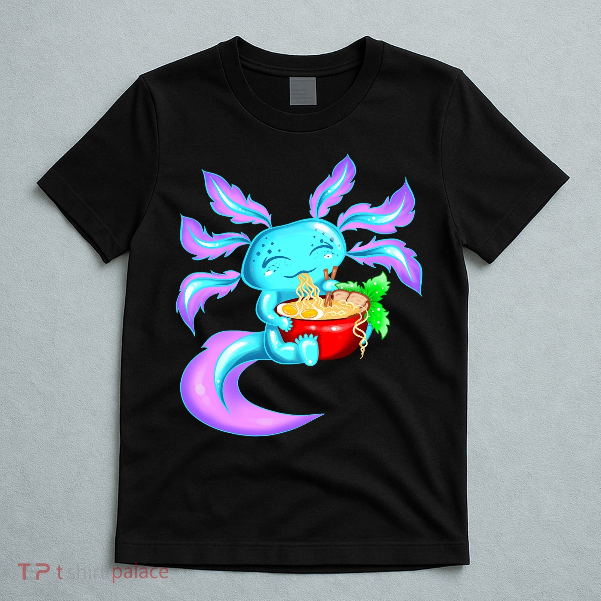 Kawaii Axolotl Ramen Cute Miracle Amphibian T-Shirt