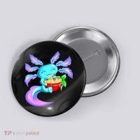 Kawaii Axolotl Ramen Cute Miracle Amphibian Button thumb 0