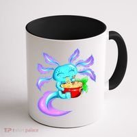 Kawaii Axolotl Ramen Cute Miracle Amphibian Coffee Mug thumb 1