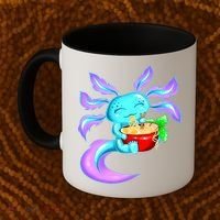 Kawaii Axolotl Ramen Cute Miracle Amphibian Coffee Mug thumb 2