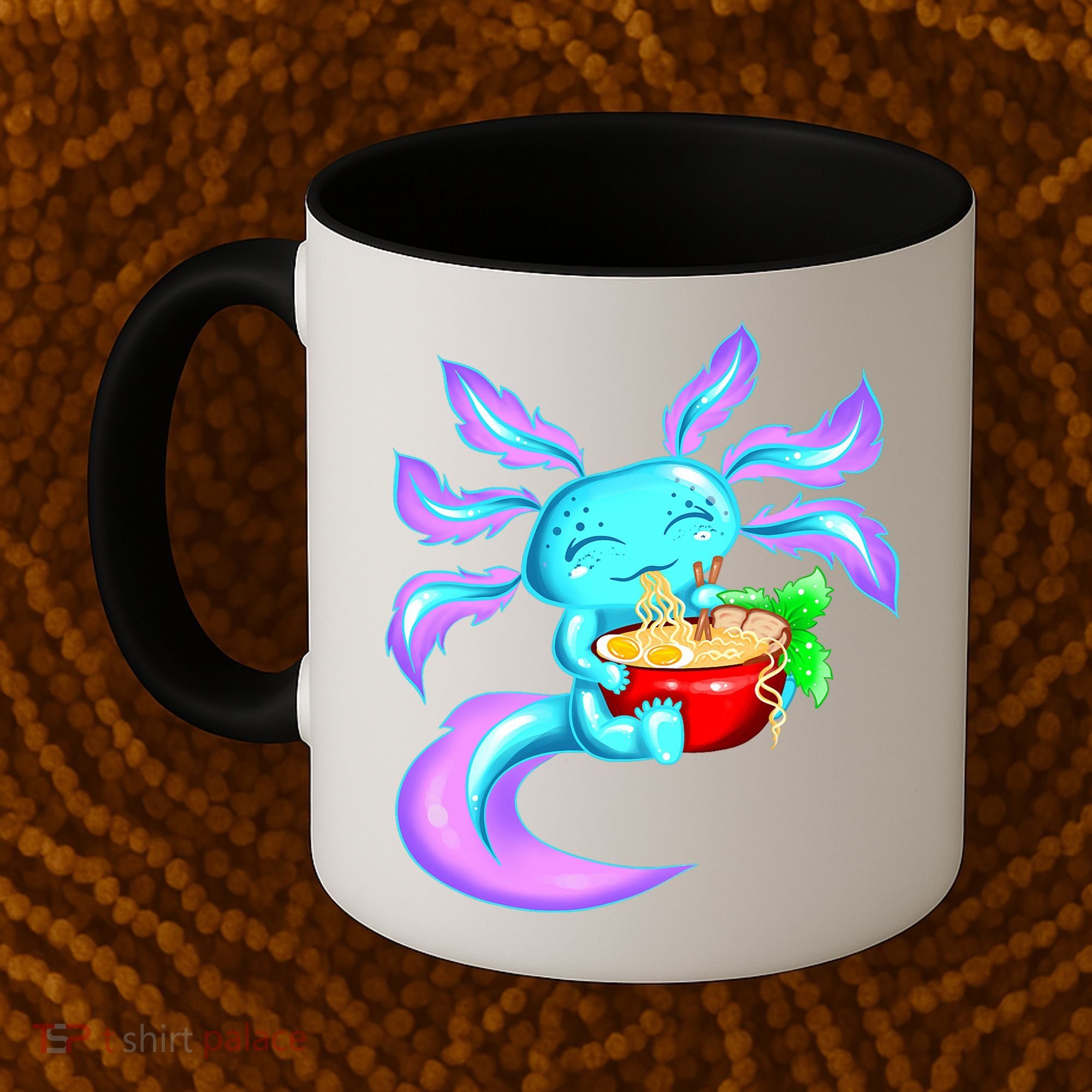 Kawaii Axolotl Ramen Cute Miracle Amphibian Coffee Mug