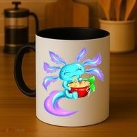 Kawaii Axolotl Ramen Cute Miracle Amphibian Coffee Mug thumb 4
