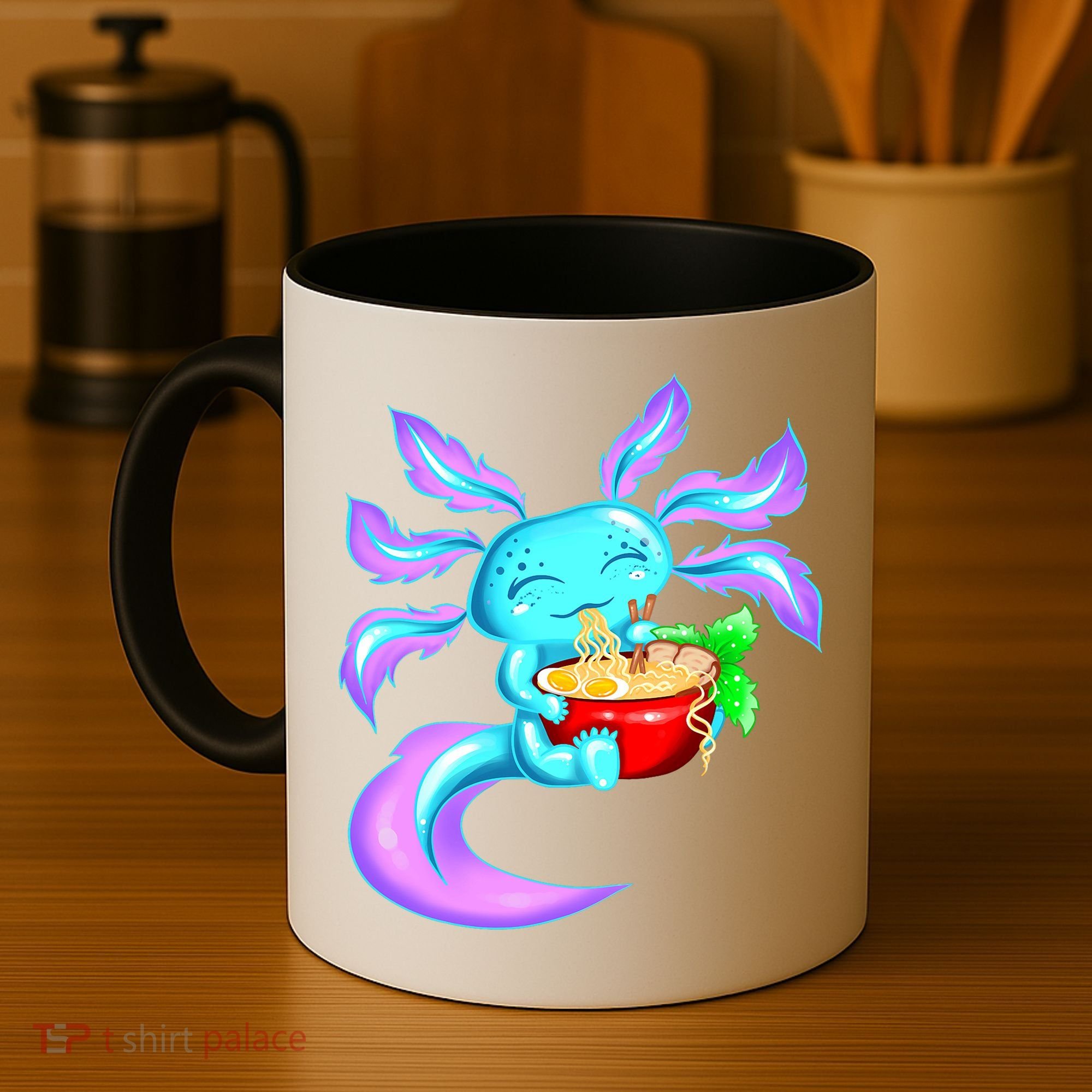 Kawaii Axolotl Ramen Cute Miracle Amphibian Coffee Mug
