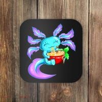 Kawaii Axolotl Ramen Cute Miracle Amphibian Coaster thumb 0