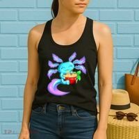 Kawaii Axolotl Ramen Cute Miracle Amphibian Women's Tank Top thumb 2