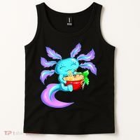 Kawaii Axolotl Ramen Cute Miracle Amphibian Tank Top thumb 2