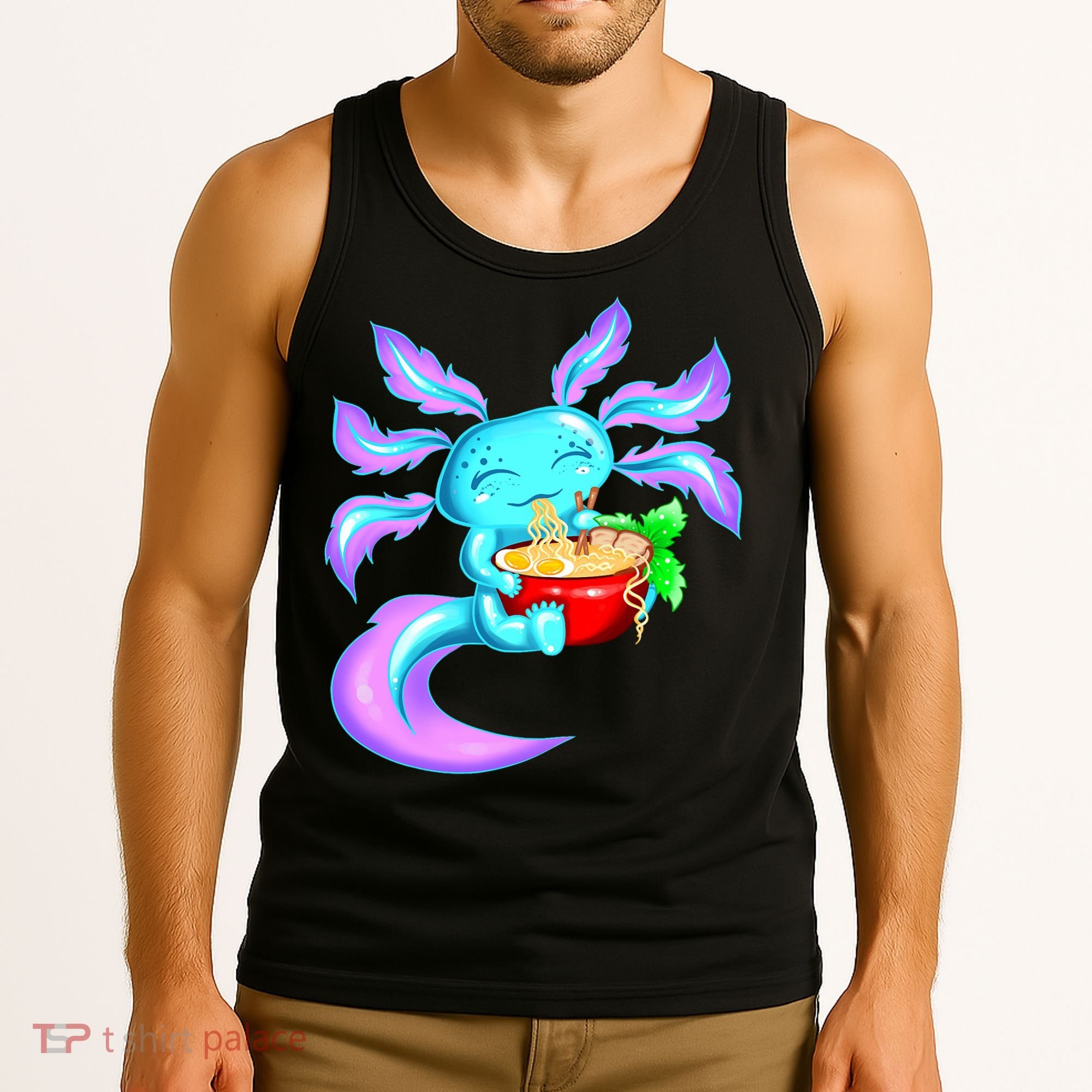 Kawaii Axolotl Ramen Cute Miracle Amphibian Tank Top