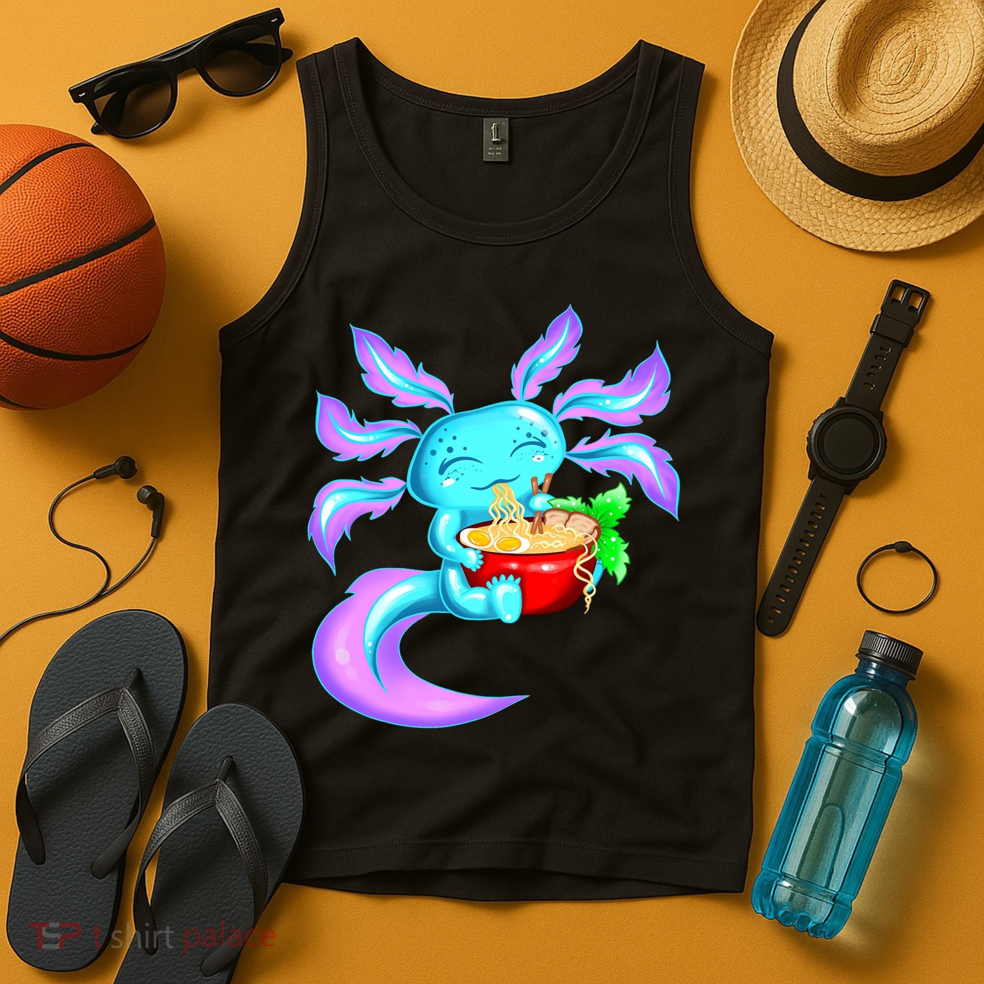 Kawaii Axolotl Ramen Cute Miracle Amphibian Tank Top
