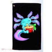 Kawaii Axolotl Ramen Cute Miracle Amphibian Golf Towel thumb 0