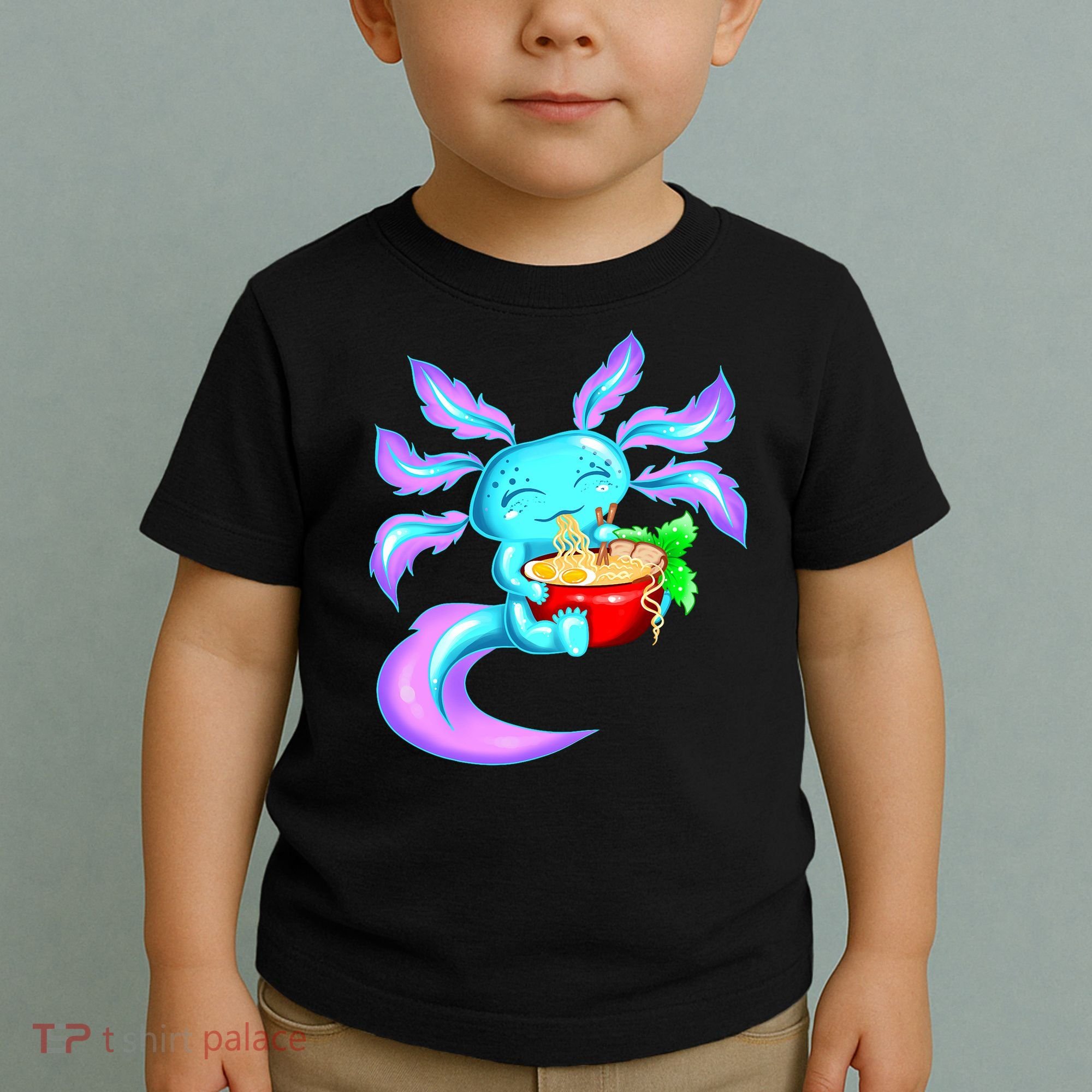Kawaii Axolotl Ramen Cute Miracle Amphibian Toddler T-Shirt