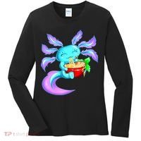 Kawaii Axolotl Ramen Cute Miracle Amphibian Women's Long Sleeve Shirt thumb 0