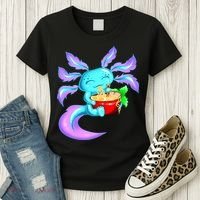 Kawaii Axolotl Ramen Cute Miracle Amphibian Women's T-Shirt thumb 3