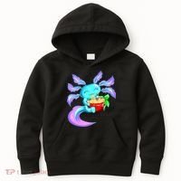 Kawaii Axolotl Ramen Cute Miracle Amphibian Kids Hoodie thumb 0