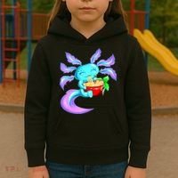Kawaii Axolotl Ramen Cute Miracle Amphibian Kids Hoodie thumb 3