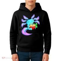 Kawaii Axolotl Ramen Cute Miracle Amphibian Kids Hoodie thumb 4