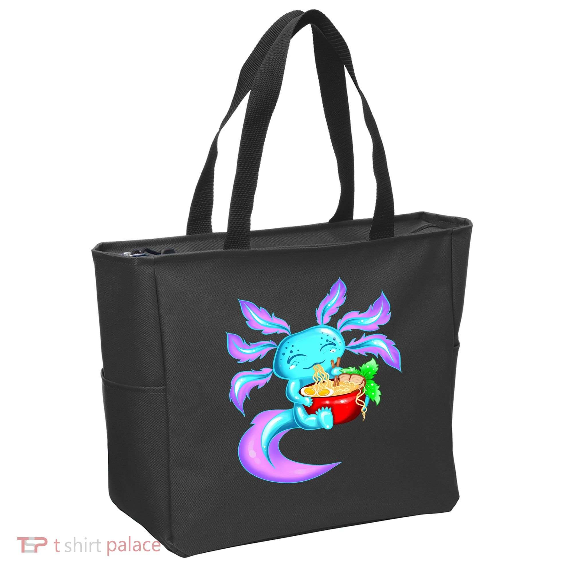 Kawaii Axolotl Ramen Cute Miracle Amphibian Tote Bag