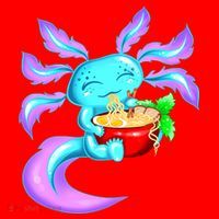 Kawaii Axolotl Ramen Cute Miracle Amphibian Santa Hat thumb 1