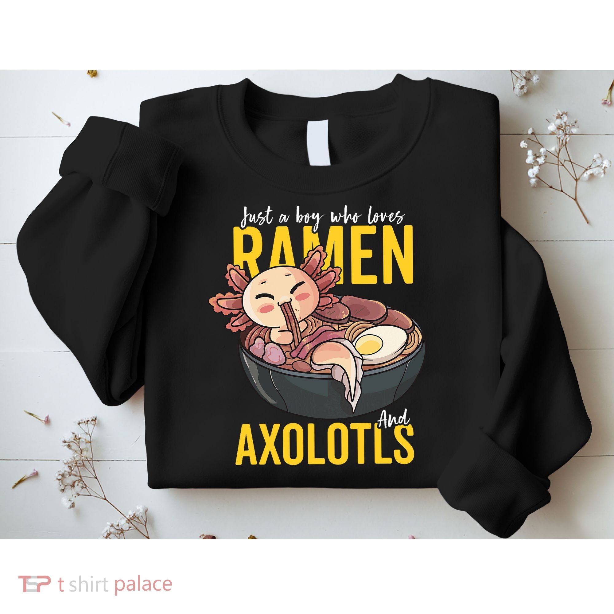 Kawaii Axolotl Ramen Noodle Anime Kawaii Axolotl Sweatshirt