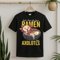 Kawaii Axolotl Ramen Noodle Anime Kawaii Axolotl T-Shirt thumb 2