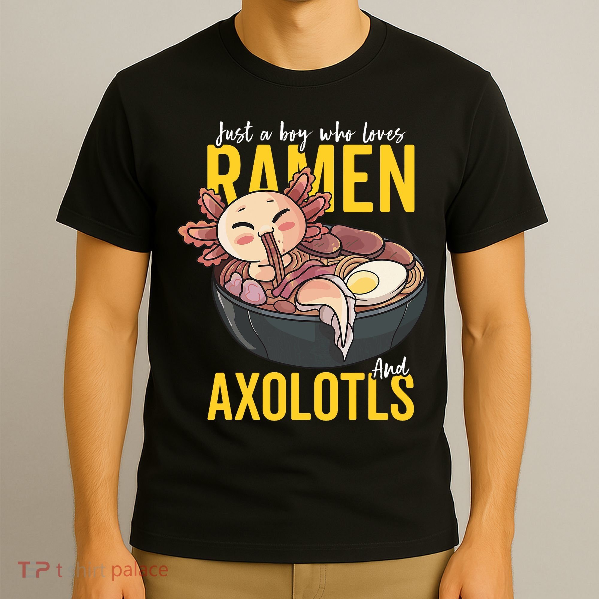 Kawaii Axolotl Ramen Noodle Anime Kawaii Axolotl T-Shirt
